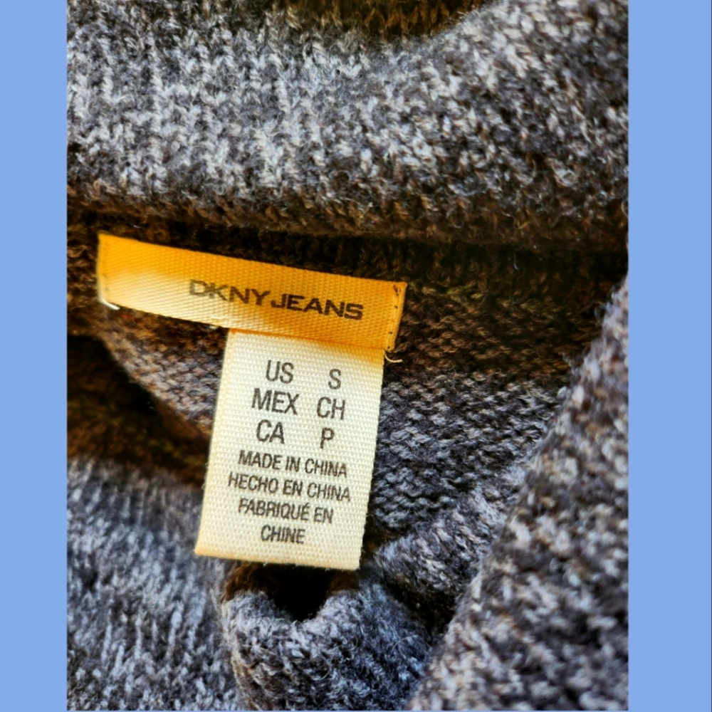 DKNY JEANS HEATHER COWL NECK TUNIC SWEATER SIZE SMALL - Picture 5 of 5
